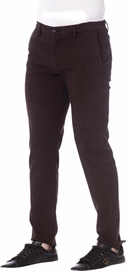 Trussardi Jeans Brown Cotton Men Trouser