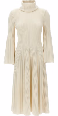 White Cashmere Midi Skirt