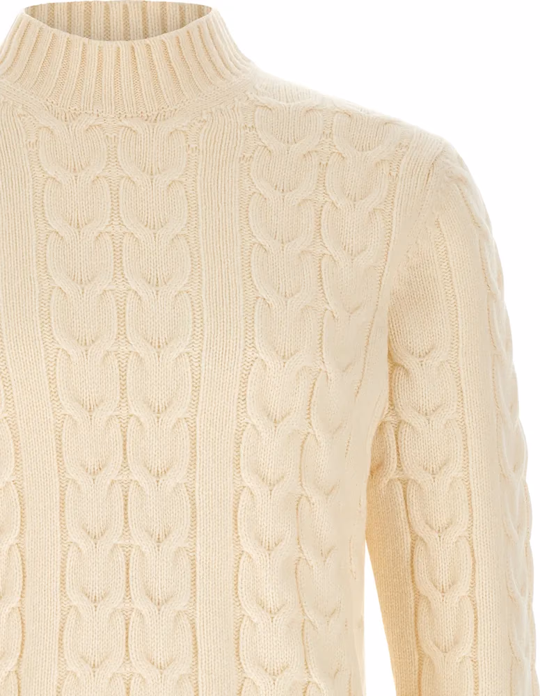 ZANONE White Virgin Wool Cardigan