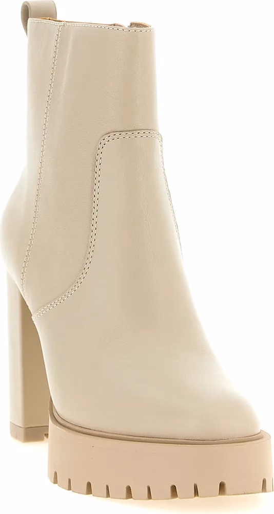PINKO White Cowhide Ankle Boots