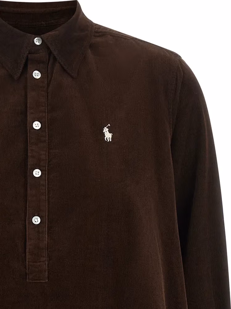 Polo Ralph Lauren Brown Cotton Short Dress