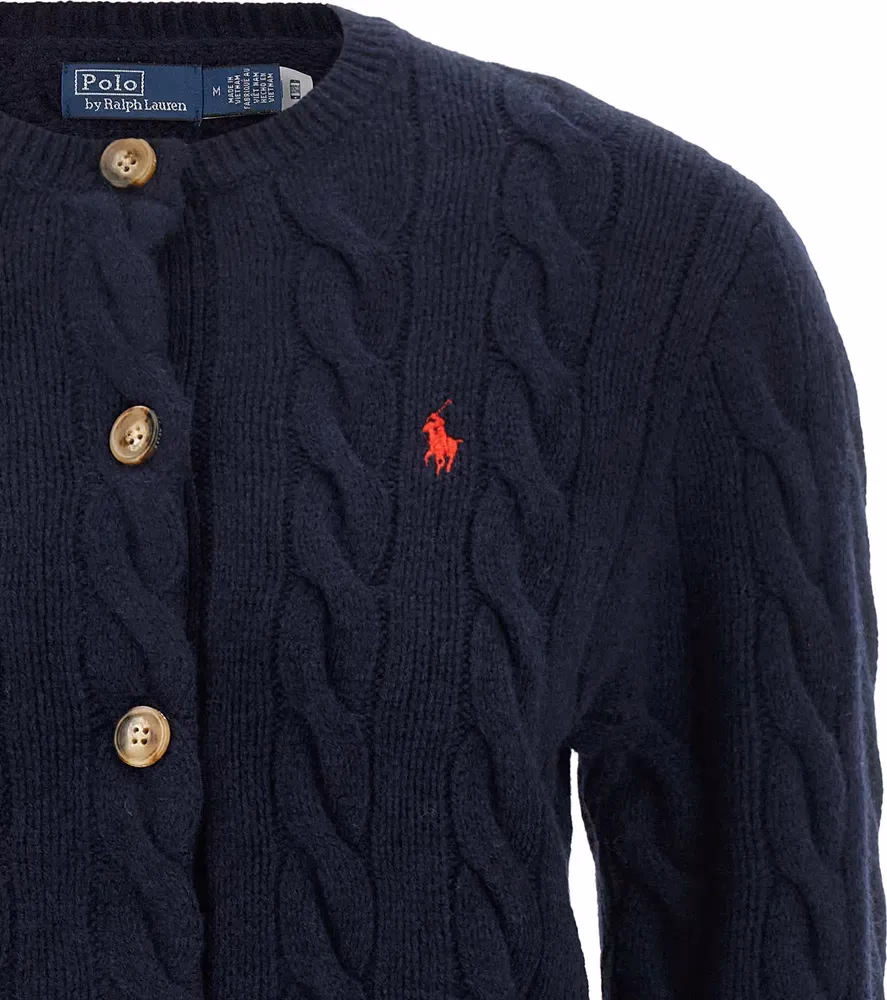 Polo Ralph Lauren Blue Wool Cardigan