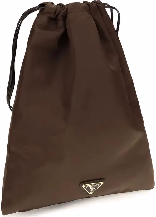 Prada Brown Polyamide Clutch Bag