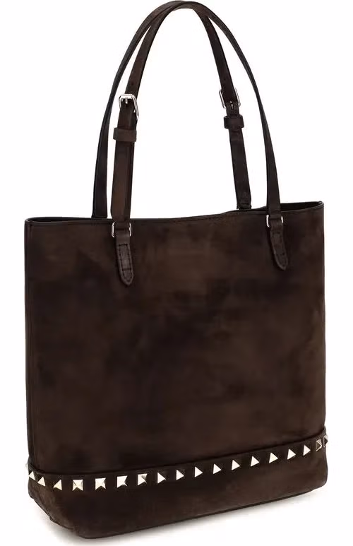 Valentino Garavani Brown Calf Leather Bos Taurus Shoulder Bag