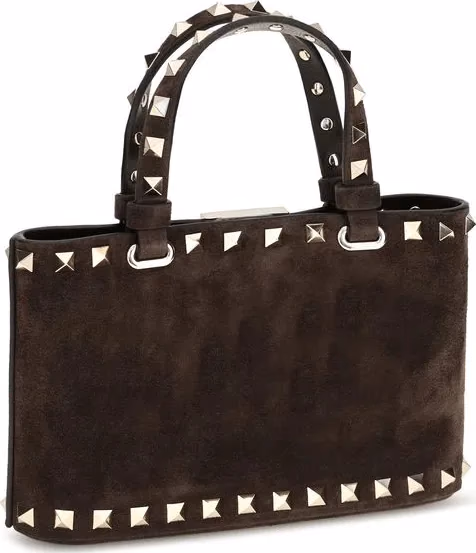 Valentino Garavani Brown Calf Leather Bos Taurus Handbag