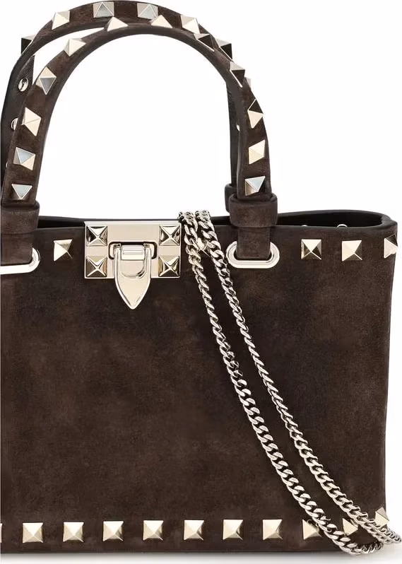 Valentino Garavani Brown Calf Leather Bos Taurus Handbag