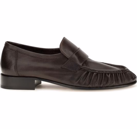 The Row Brown Calf Leather Bos Taurus Slip-On Loafers
