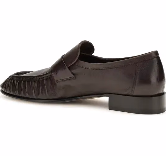 The Row Brown Calf Leather Bos Taurus Slip-On Loafers