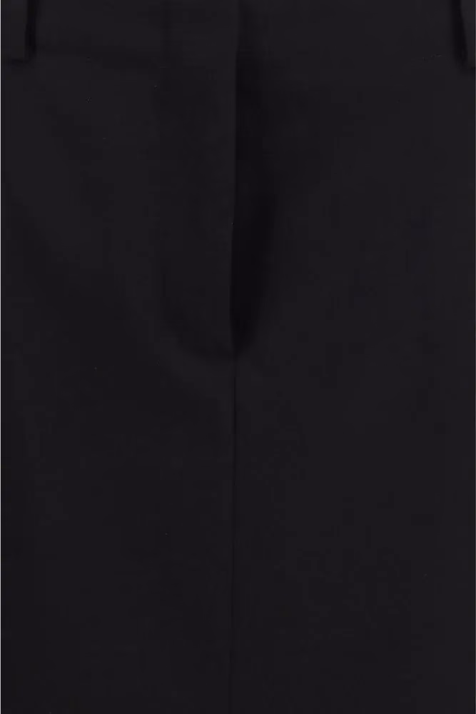 Fendi Black Wool Oves Aries Midi Skirt