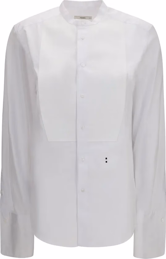 Fendi White Cotton Dress Shirt