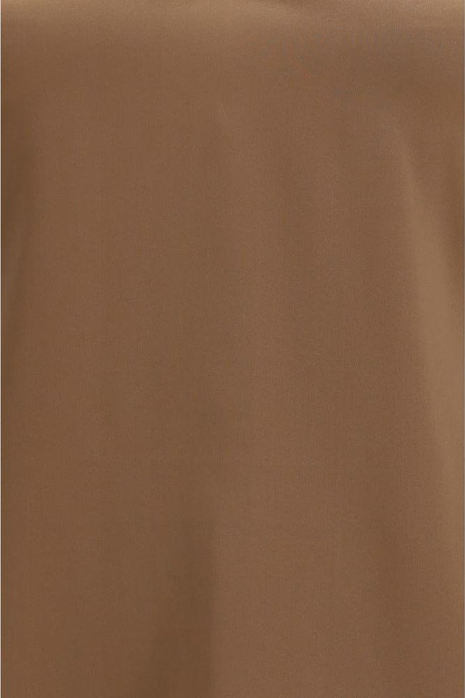 Brunello Cucinelli Brown Silk Sleeveles T-Shirt