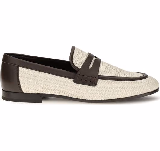 Brunello Cucinelli Beige Polyamide Slip-On Loafers