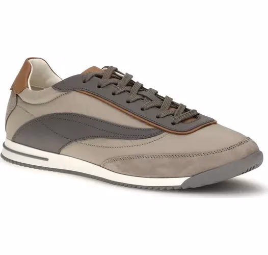 Brunello Cucinelli Beige Suede Leather Sneakers