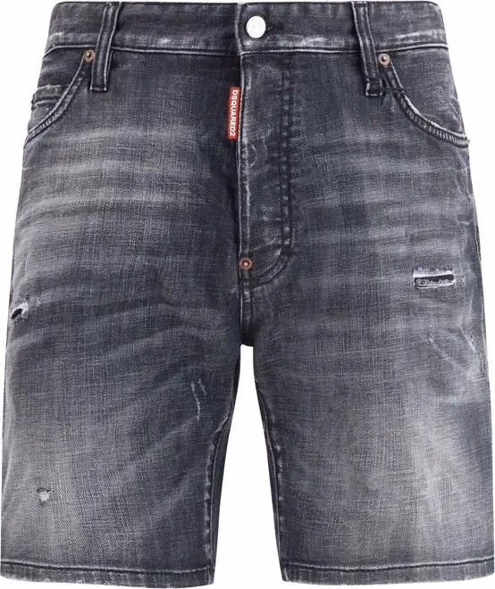 Dsquared² Black Cotton Bermuda Shorts