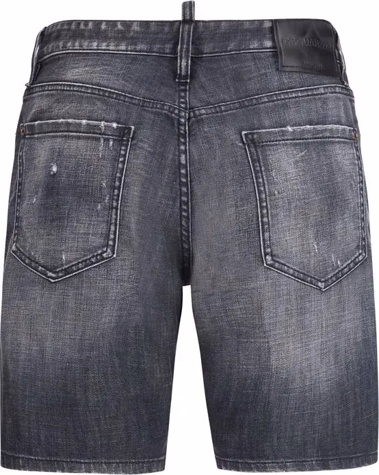Dsquared² Black Cotton Bermuda Shorts