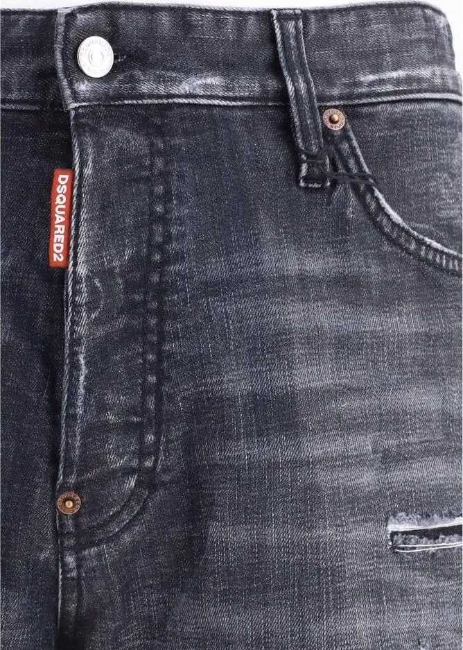 Dsquared² Black Cotton Bermuda Shorts