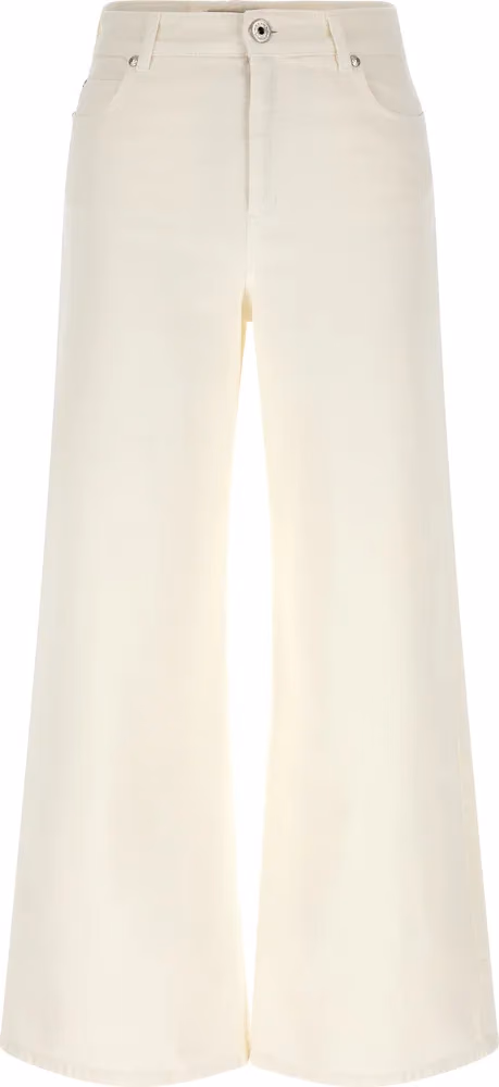 Max Mara White Cotton Casual Pants