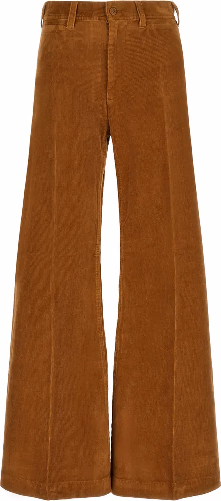 Polo Ralph Lauren Brown Cotton Flared Pants