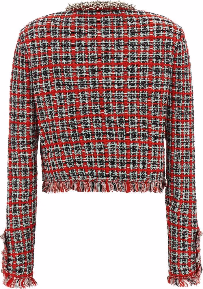 Self-Portrait Multicolor Cotton Full-Length Jacket