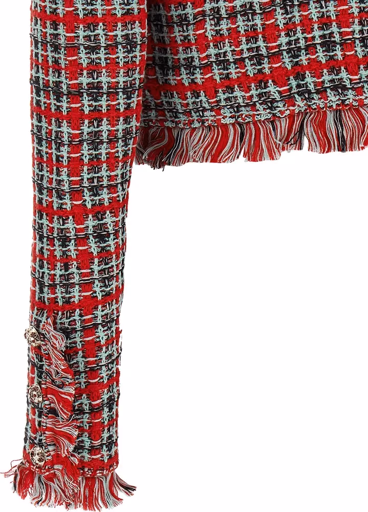 Self-Portrait Multicolor Cotton Full-Length Jacket