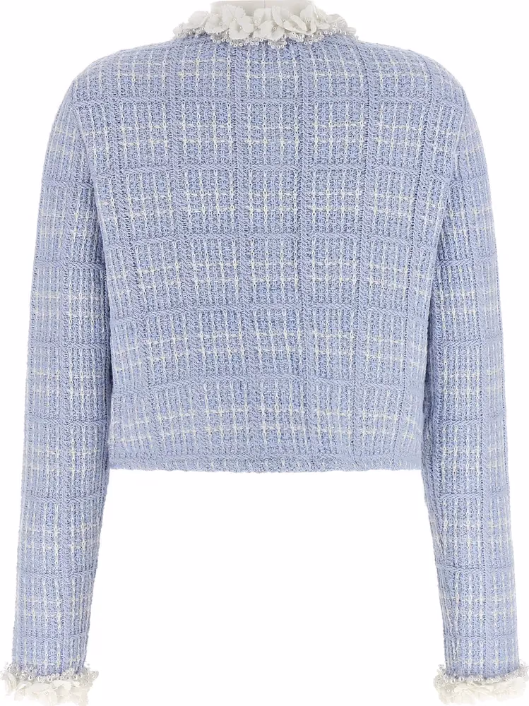 Self-Portrait Blue Cotton Full-Length Jacket