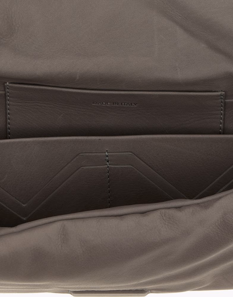 Rick Owens Gray Calfskin Clutch Bag