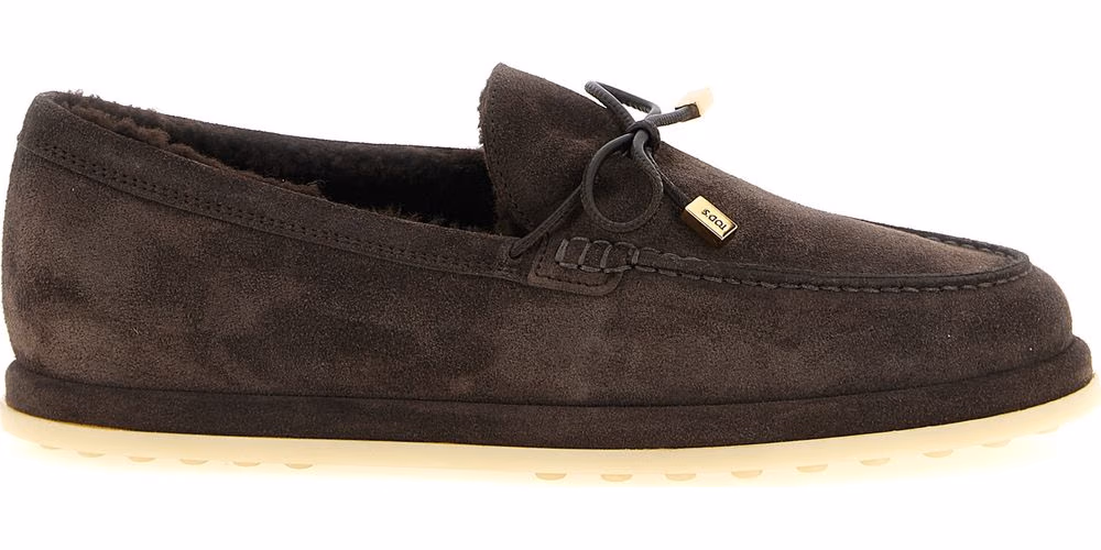 Tod's Brown Calfskin Slip-On Loafers