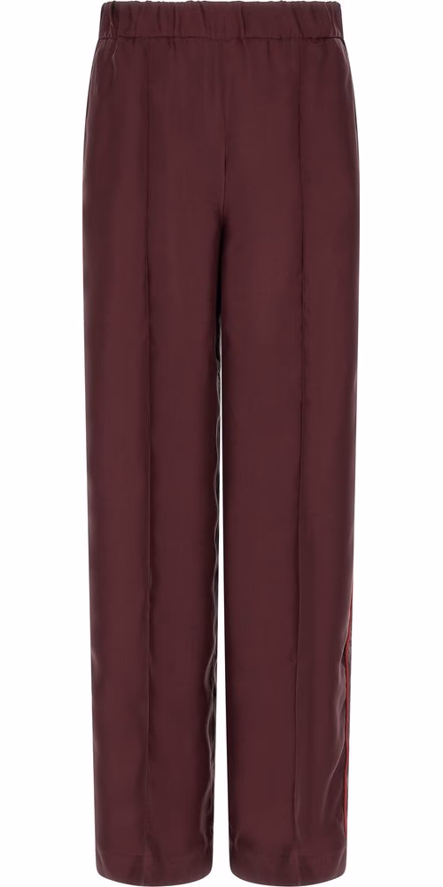 F.R.S. - FOR RESTLESS SLEEPERS Bordeaux Silk Casual Pants
