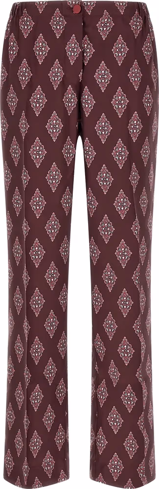 F.R.S. - FOR RESTLESS SLEEPERS Multicolor Silk Casual Pants