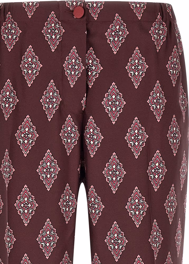 F.R.S. - FOR RESTLESS SLEEPERS Multicolor Silk Casual Pants
