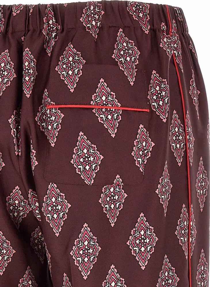 F.R.S. - FOR RESTLESS SLEEPERS Multicolor Silk Casual Pants