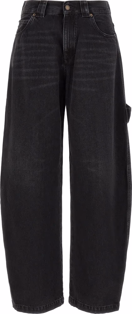 Darkpark Black Cotton Relaxed Fit Jeans