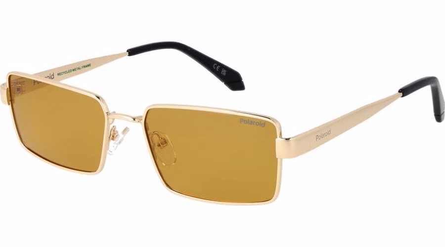 Polaroid Gold Metal Sunglasses