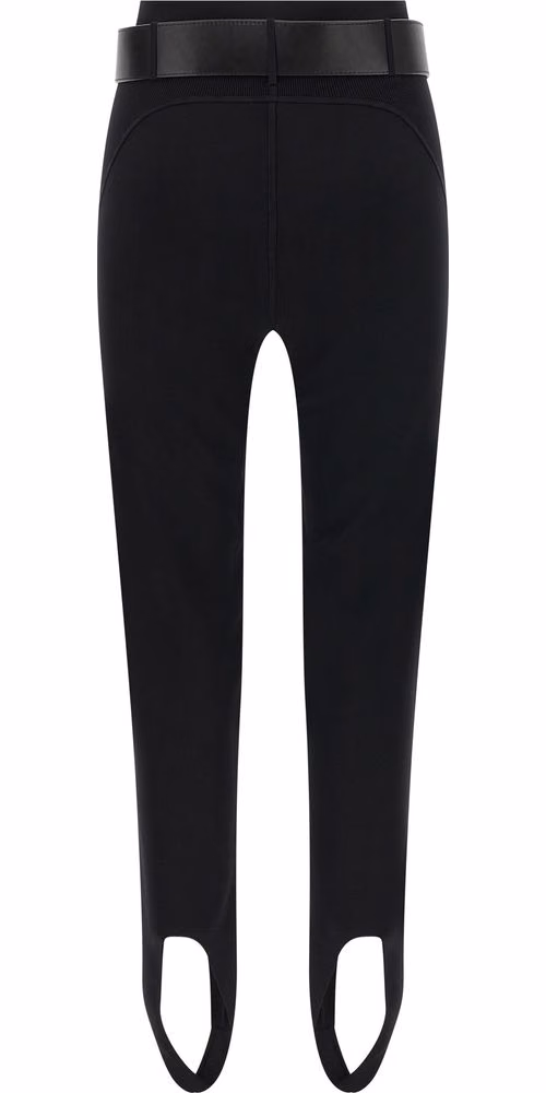 Self-Portrait Black Viscose Leggings