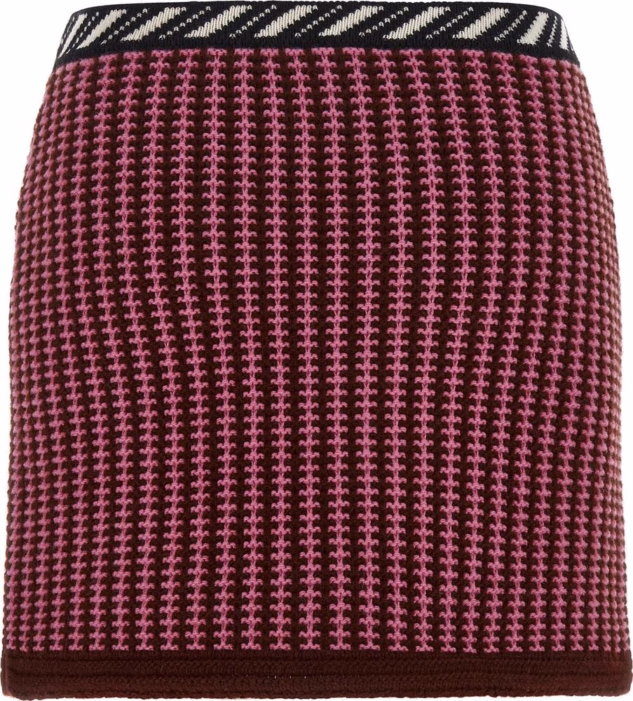 Versace Multicolor Virgin Wool Long Skirt
