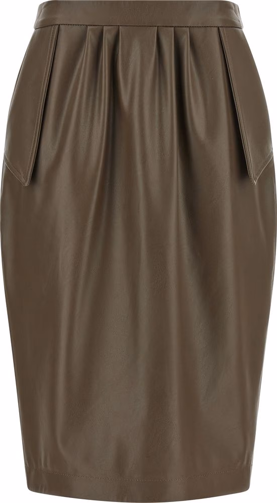 Stella McCartney Brown Polyester Midi Skirt