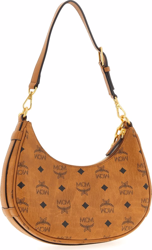MCM Brown Polyethylene Shoulder Bag