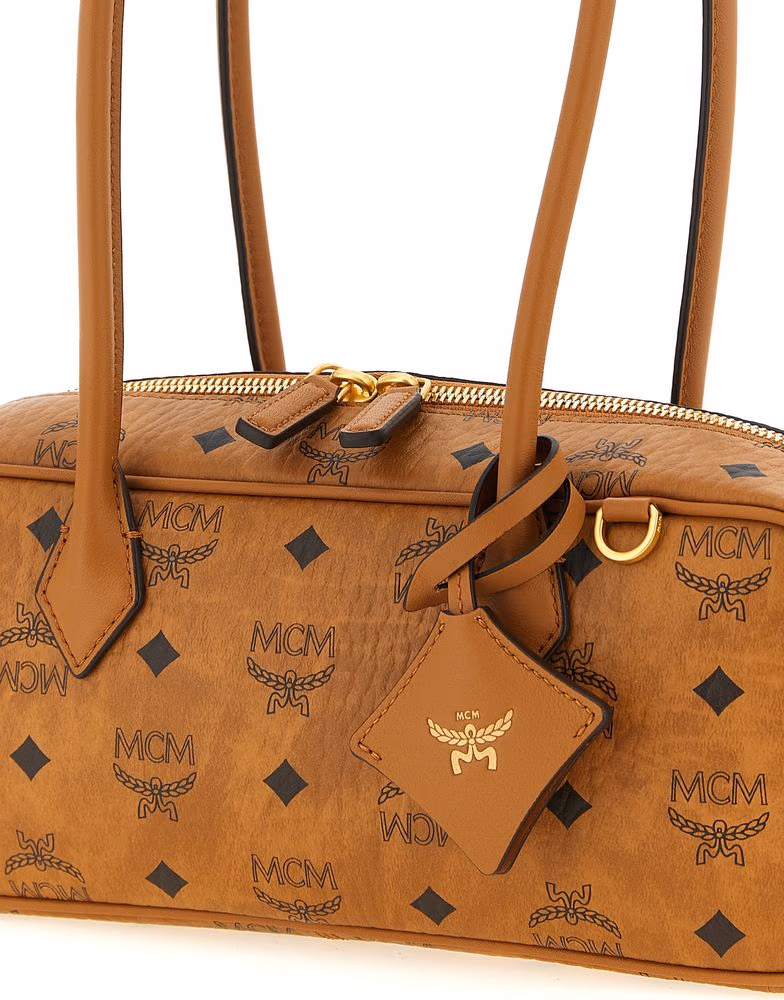 MCM Brown Polyethylene Shoulder Bag
