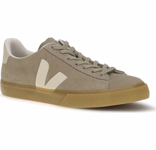 Veja Beige Calf Leather Bos Taurus Low Top Sneakers