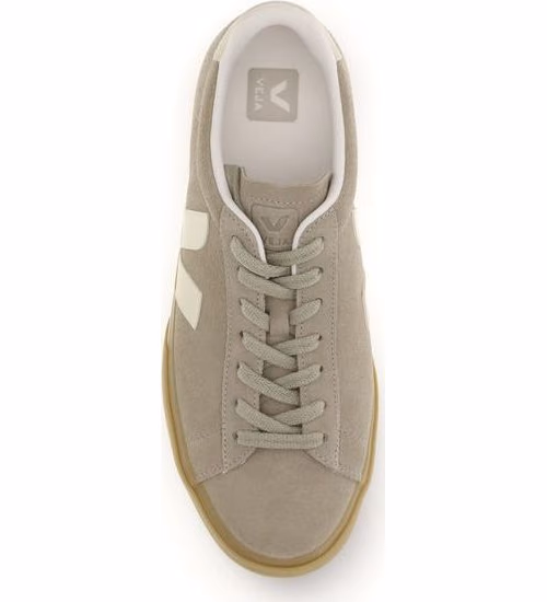 Veja Beige Calf Leather Bos Taurus Low Top Sneakers
