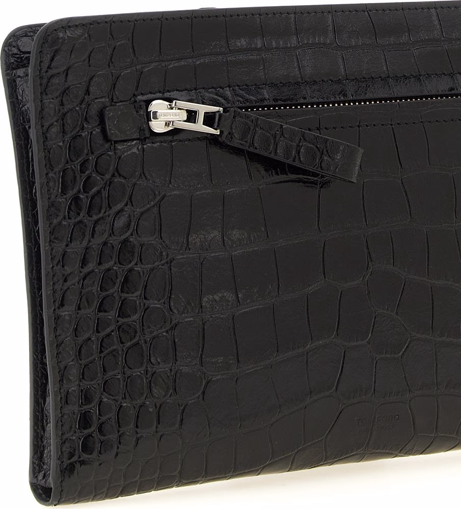 Tom Ford Black Calfskin Clutch Bag