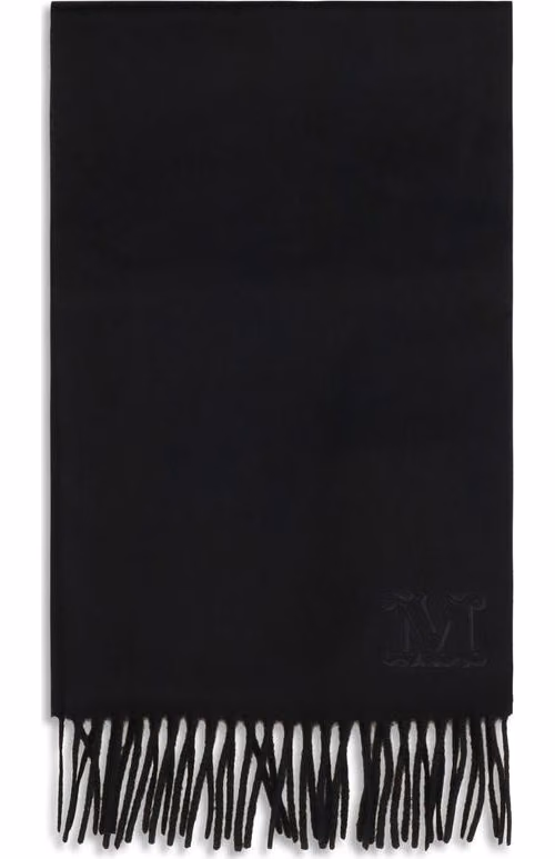 Max Mara Black Cashmere Scarf