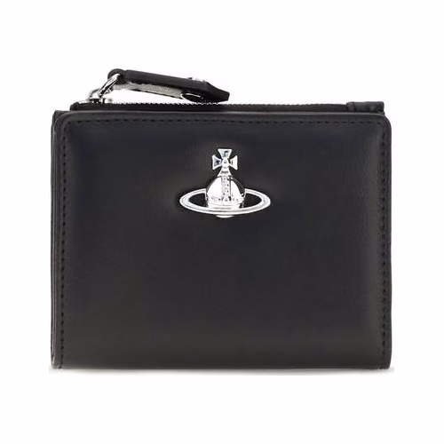 Vivienne Westwood Black Calf Leather Bos Taurus Wallet