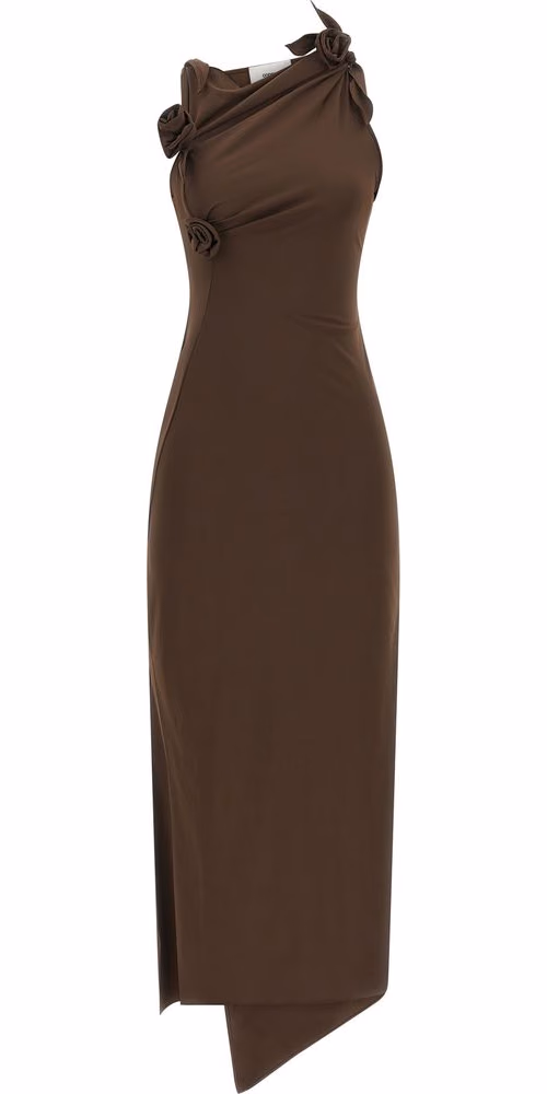 Coperni Brown Recycled Polyamide Long Dress