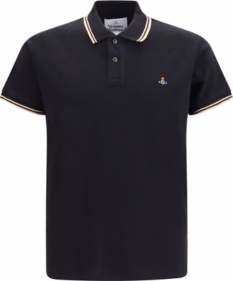 Black Cotton Polo Shirt