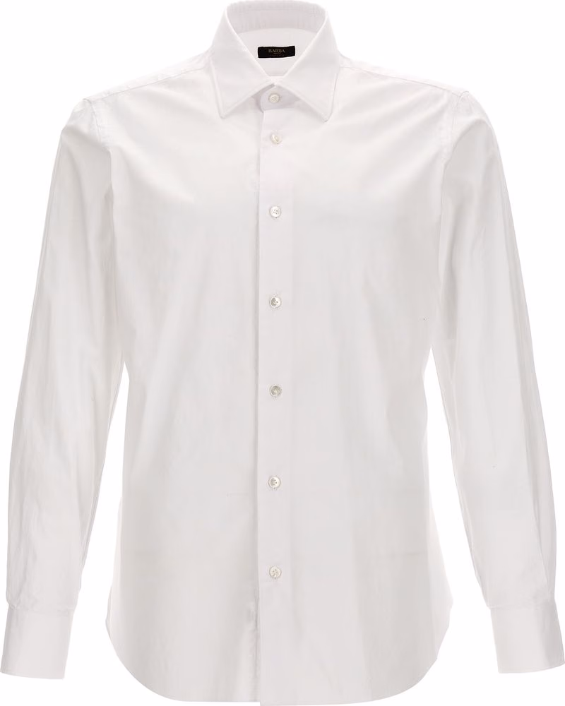 Barba Napoli White Cotton Blouse
