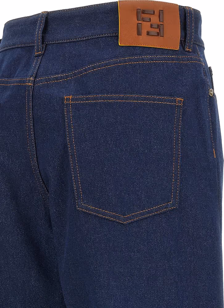 Fendi Blue Cotton Jeans Denim