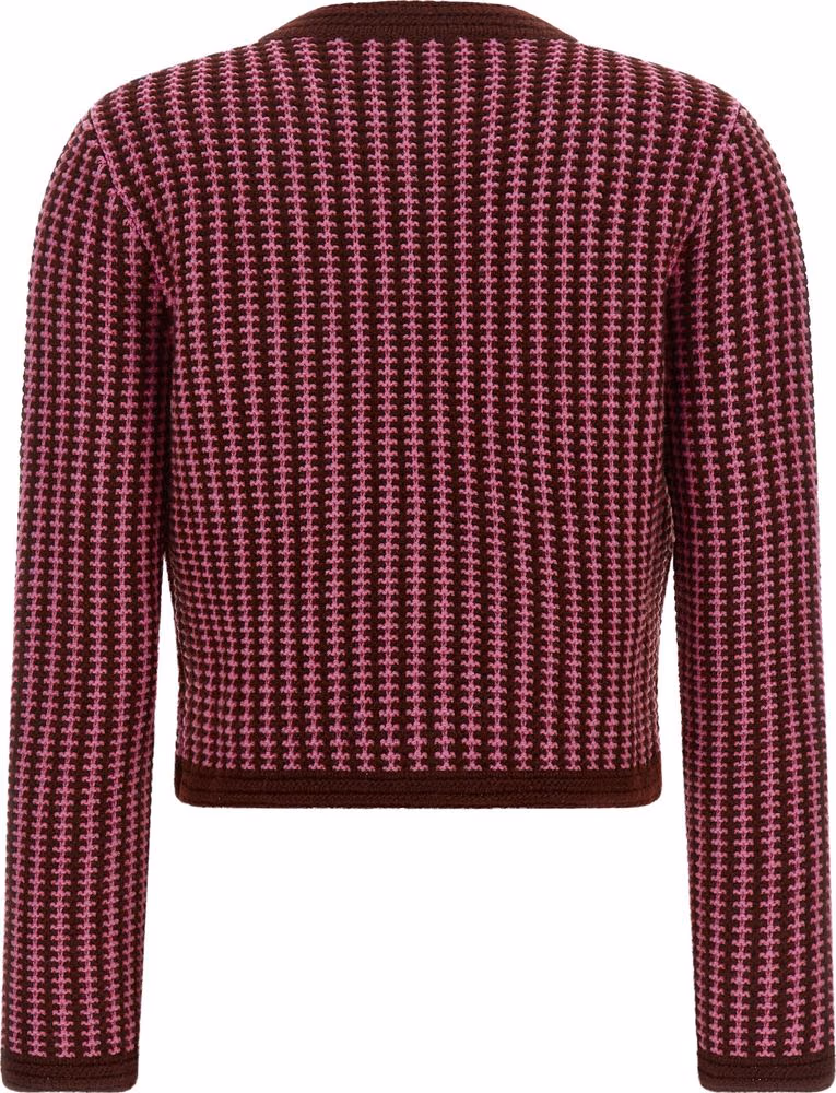 Versace Multicolor Virgin Wool Cardigan