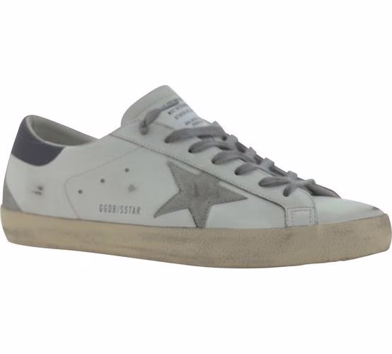 Golden Goose White Goatskin Low Top Sneakers