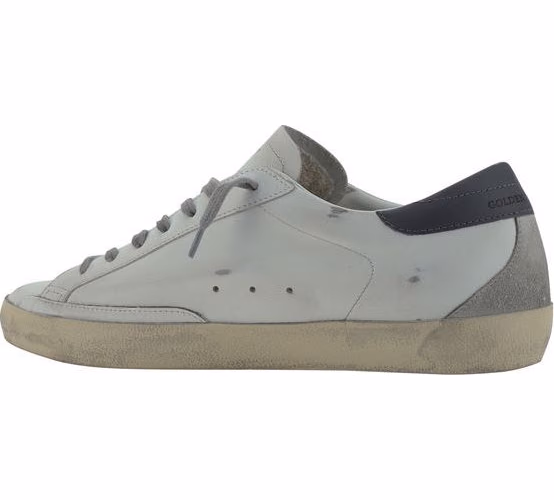 Golden Goose White Goatskin Low Top Sneakers